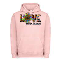 Pigment Salmon love sunflower autism awareness Urban Hoodie - BarkalooDesign