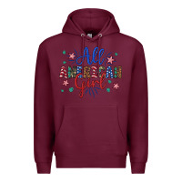 Burgundy all american girl Premium Hoodie - Artiststas