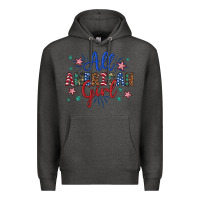 Charcoal Heather all american girl Premium Hoodie - Artiststas