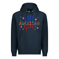 Navy all american girl Premium Hoodie - Artiststas