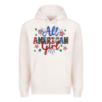 Pale Pink all american girl Premium Hoodie - Artiststas