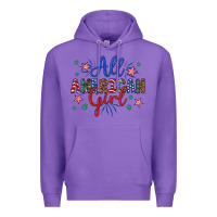 Purple all american girl Premium Hoodie - Artiststas