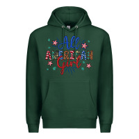 Sports Green all american girl Premium Hoodie - Artiststas