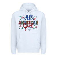 White all american girl Premium Hoodie - Artiststas