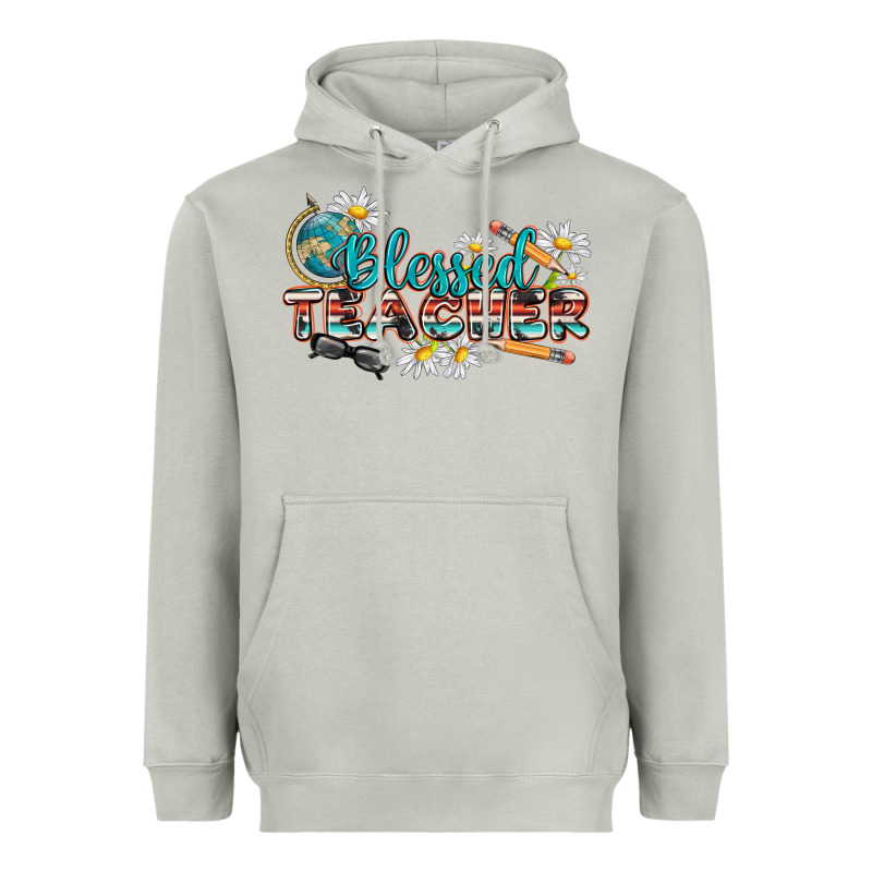 Blessed Teacher Heavyweight Hoodie by texasbilliewilder | Teevron