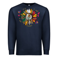 Navy mexican sunflower Premium Sweatshirt - CTS Tumbler Store