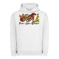 Pigment Lunar Rock Peace Love Rooster With Sunflower Urban Hoodie - LillyAllenDesigns