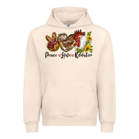 Sandshell Peace Love Rooster With Sunflower Urban Hoodie - LillyAllenDesigns