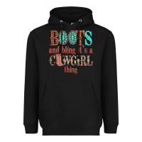 Black boots and bling its a cowgirl thing Heavyweight Hoodie - texasbilliewilder