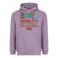 Lavender boots and bling its a cowgirl thing Heavyweight Hoodie - texasbilliewilder