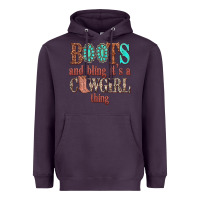 Plum boots and bling its a cowgirl thing Heavyweight Hoodie - texasbilliewilder