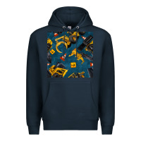 Navy construction vehicles seamless pattern Premium Hoodie - BundleAndBundleShop