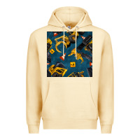 Pina Colada construction vehicles seamless pattern Premium Hoodie - BundleAndBundleShop