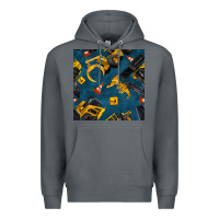 Rock construction vehicles seamless pattern Premium Hoodie - BundleAndBundleShop