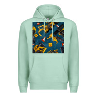 Construction Vehicles Seamless Pattern Premium Hoodie | Teevron