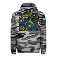 Slate Camo construction vehicles seamless pattern Premium Hoodie - BundleAndBundleShop