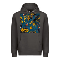Smoke construction vehicles seamless pattern Premium Hoodie - BundleAndBundleShop