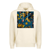 Tofu construction vehicles seamless pattern Premium Hoodie - BundleAndBundleShop