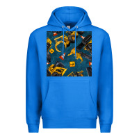 True Royal construction vehicles seamless pattern Premium Hoodie - BundleAndBundleShop