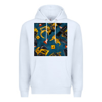 White construction vehicles seamless pattern Premium Hoodie - BundleAndBundleShop