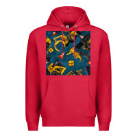 Cardinal construction vehicles seamless pattern Premium Hoodie - BundleAndBundleShop