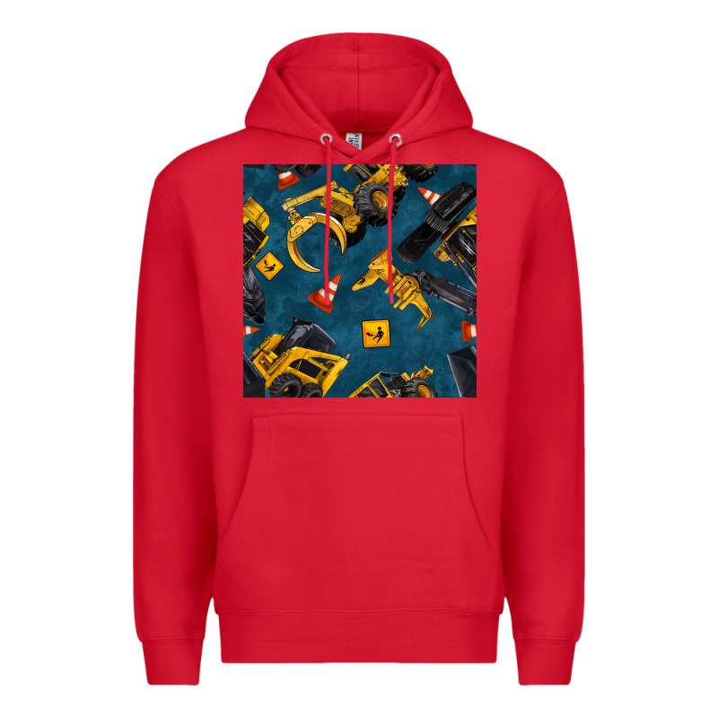 Construction Vehicles Seamless Pattern Premium Hoodie by BundleAndBundleShop | Teevron