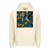 Sandshell construction vehicles seamless pattern Premium Hoodie - BundleAndBundleShop