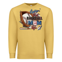 Antique Gold livin' that baseball mom life Premium Sweatshirt - Zillion Design Studio