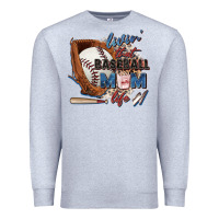 Heather Grey livin' that baseball mom life Premium Sweatshirt - Zillion Design Studio