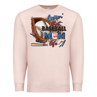 Pale Pink livin' that baseball mom life Premium Sweatshirt - Zillion Design Studio