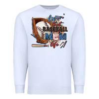White livin' that baseball mom life Premium Sweatshirt - Zillion Design Studio