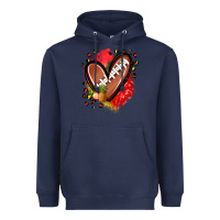 Navy fruits and football heart Heavyweight Hoodie - Zillion Design Studio