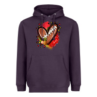 Plum fruits and football heart Heavyweight Hoodie - Zillion Design Studio