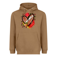 Toasted Coconut fruits and football heart Heavyweight Hoodie - Zillion Design Studio