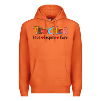Teacher Love Inspıre Care Wıth  And Pen Premium Hoodie | Teevron