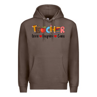 Coffee teacher love inspıre care wıth  and pen Premium Hoodie - Artiststas
