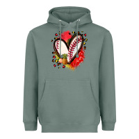 Sage fruits and baseball heart Heavyweight Hoodie - Zillion Design Studio