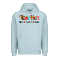 Blue Mist teacher love inspıre care wıth  and pen Premium Hoodie - Artiststas