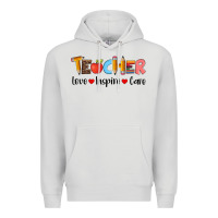 Dove Grey teacher love inspıre care wıth  and pen Premium Hoodie - Artiststas