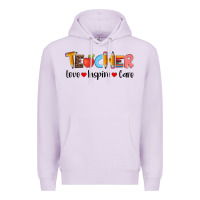 Lilac teacher love inspıre care wıth  and pen Premium Hoodie - Artiststas