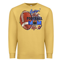 Antique Gold livin' that football mom life Premium Sweatshirt - Zillion Design Studio