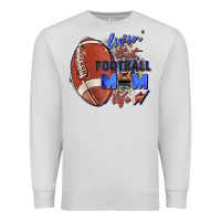 Dove Grey livin' that football mom life Premium Sweatshirt - Zillion Design Studio