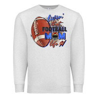 Oatmeal Heather livin' that football mom life Premium Sweatshirt - Zillion Design Studio
