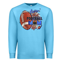 Ocean Blue livin' that football mom life Premium Sweatshirt - Zillion Design Studio