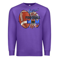Purple livin' that football mom life Premium Sweatshirt - Zillion Design Studio