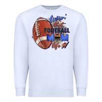 Livin' That Football Mom Life Premium Sweatshirt | Teevron