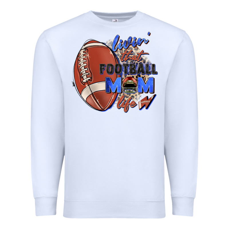 Livin' That Football Mom Life Premium Sweatshirt by Zillion Design Studio | Teevron