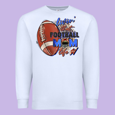 Livin' That Football Mom Life Premium Sweatshirt Designed By Zillion Design Studio