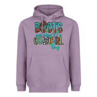 Lavender boots and bling its a cowgirl thing Heavyweight Hoodie - texasbilliewilder