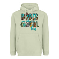 Matcha boots and bling its a cowgirl thing Heavyweight Hoodie - texasbilliewilder